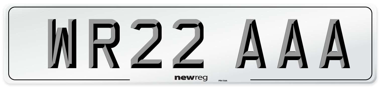 WR22 AAA Number Plate from New Reg